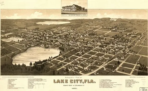 Map of Lake City, FL from 1885 | Epic AC Service | epicacguy.com